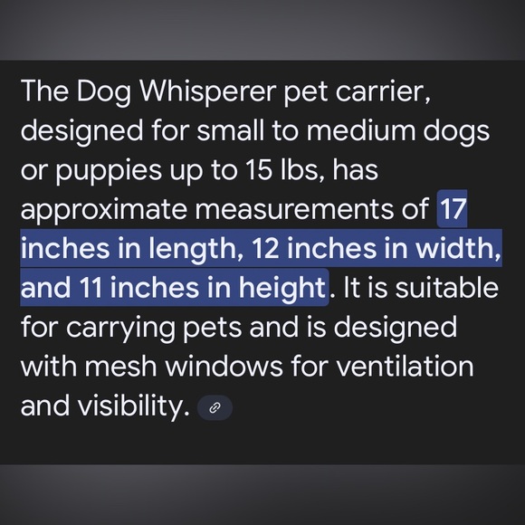 Dog Carrier Pet Carrier for Small Medium Dogs Puppies of 15 Lbs - Picture 9 of 9